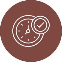 Clock Line Multi Circle Icon vector