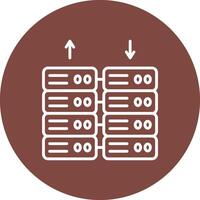 Data Center Line Multi Circle Icon vector