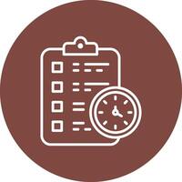 Clipboard Line Multi Circle Icon vector