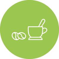 Coffee Line Multi Circle Icon vector