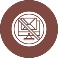 Prohibited Sign Glyph Multi Circle Icon vector