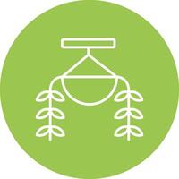 Burros Tail Line Multi Circle Icon vector
