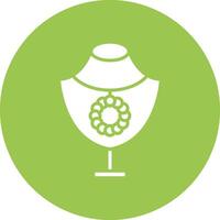 Necklace Glyph Multi Circle Icon vector