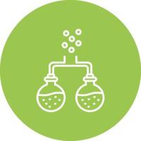 Flasks Line Multi Circle Icon vector