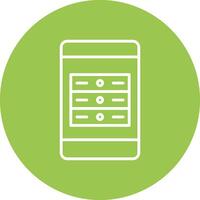Mobile App Server Line Multi Circle Icon vector