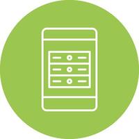 Mobile App Server Line Multi Circle Icon vector