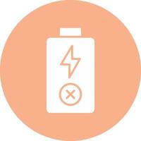 Empty Battery Glyph Multi Circle Icon vector