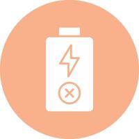 Empty Battery Glyph Multi Circle Icon vector