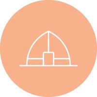 Tent Line Multi Circle Icon vector