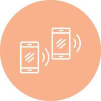 Mobile Sync Line Multi Circle Icon vector