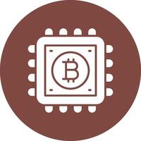 bitcoin proceso glifo multi circulo icono vector