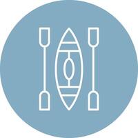 Canoe Line Multi Circle Icon vector