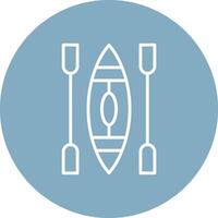 Canoe Line Multi Circle Icon vector