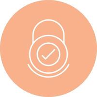 Security Check Line Multi Circle Icon vector