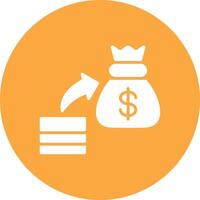 Increase Glyph Multi Circle Icon vector