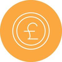 Pounds Line Multi Circle Icon vector