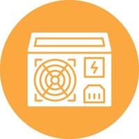 Power Supply Glyph Multi Circle Icon vector