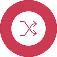 Shuffle Glyph Multi Circle Icon vector