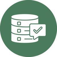 Data Quality Glyph Multi Circle Icon vector