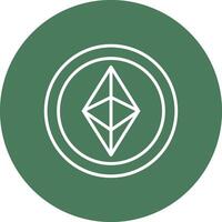 Ethereum Line Multi Circle Icon vector