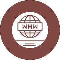 World Wide Glyph Multi Circle Icon vector