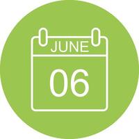 June Line Multi Circle Icon vector