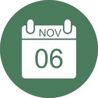 November Glyph Multi Circle Icon vector