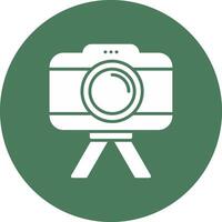 Camera Glyph Multi Circle Icon vector