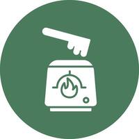 Wax Machine Glyph Multi Circle Icon vector