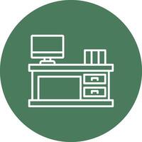 Work Space Line Multi Circle Icon vector