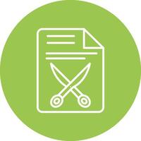 Document Line Multi Circle Icon vector