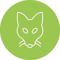 Fox Line Multi Circle Icon vector