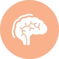 Human Brain Glyph Multi Circle Icon vector