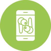 Smart Phone Glyph Multi Circle Icon vector