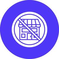 Prohibited Sign Glyph Multi Circle Icon vector