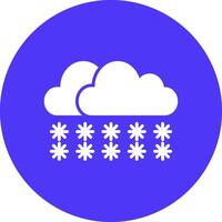 nieve glifo multi circulo icono vector