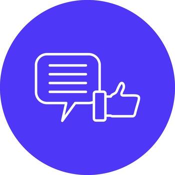 Feed Back Line Multi Circle Icon vector