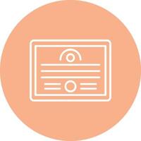 Diploma Line Multi Circle Icon vector