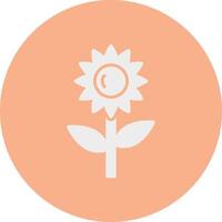 Sunflower Glyph Multi Circle Icon vector