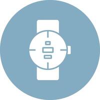 buceo reloj glifo multi circulo icono vector