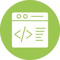Website Codes Glyph Multi Circle Icon vector