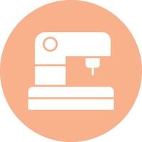 Sewing Machine Glyph Multi Circle Icon vector