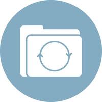 Folder Glyph Multi Circle Icon vector