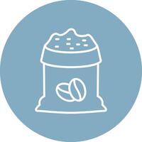 Bean Sack Line Multi Circle Icon vector