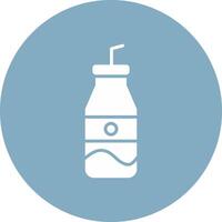 Soda Bottle Glyph Multi Circle Icon vector