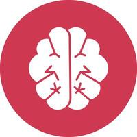 Brain Glyph Multi Circle Icon vector