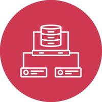 Data Network Line Multi Circle Icon vector