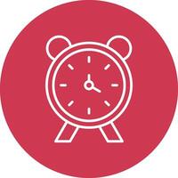 Alarm Clock Line Multi Circle Icon vector