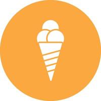 Ice Cream Cone Glyph Multi Circle Icon vector