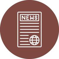 News Report Line Multi Circle Icon vector